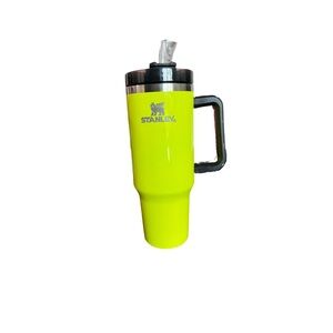 Neon yellow Travel tumbler with Handle 40 z